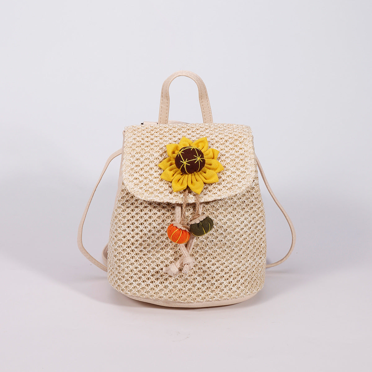 Wholesale Straw sunflower backpack